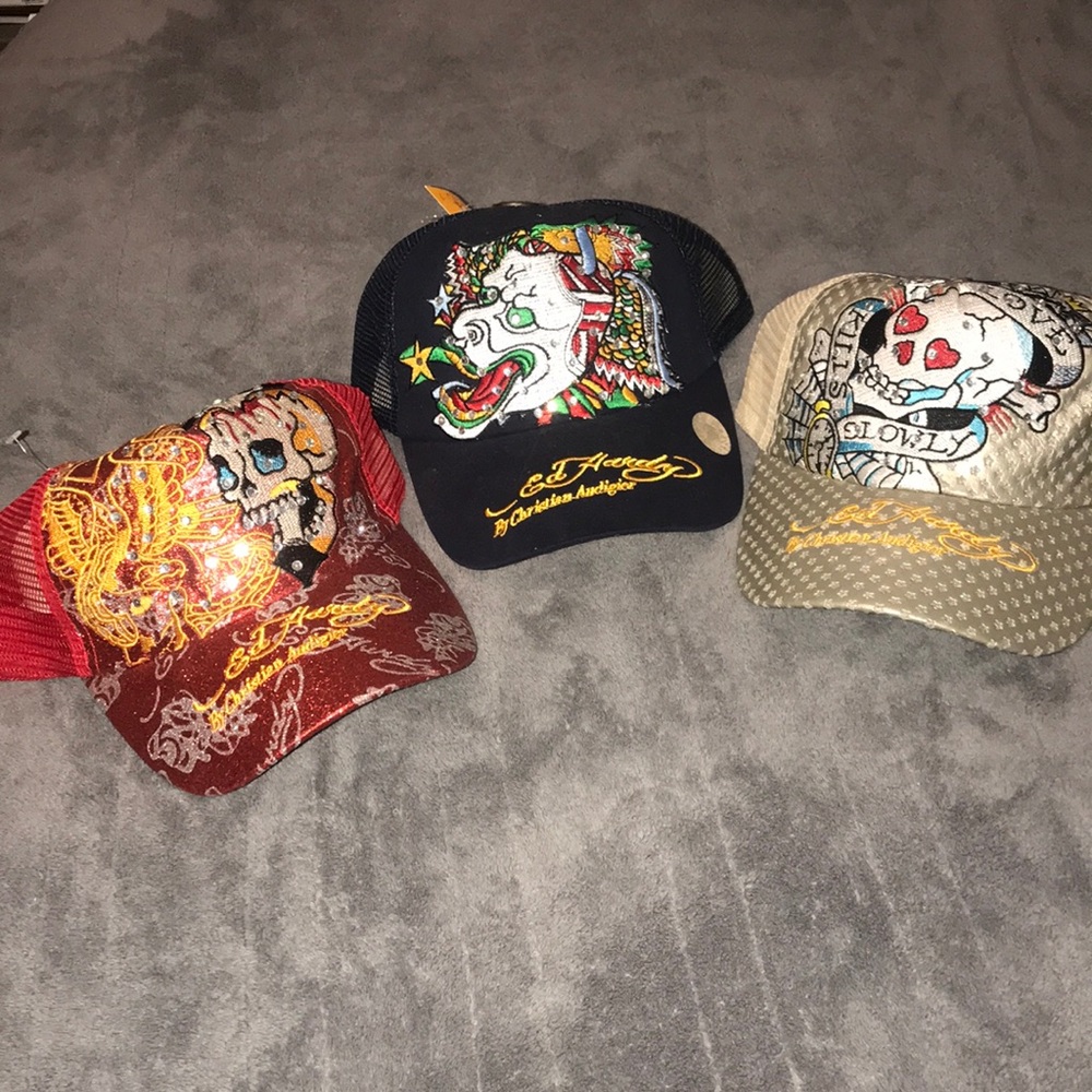Ed Hardy bling hats